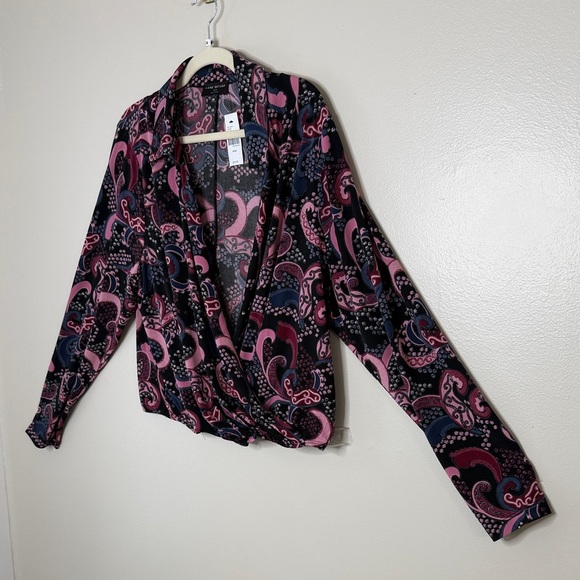 Lane Bryant Colorful Purple Stretch Workwear Top Size 18/20 - Picture 2 of 15